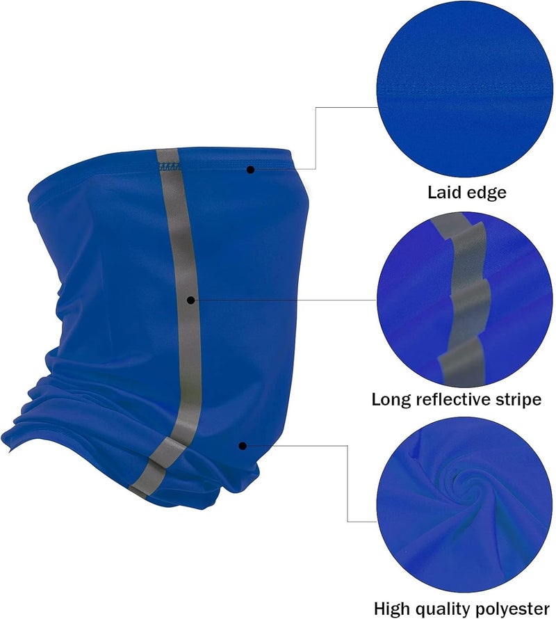 TCCFCCT Hard Hat Sun Shade, Neck Cover, Full Brim Sun Visor and Bandana Headband Face Scarf, 2 Packs, Blue - Image 2